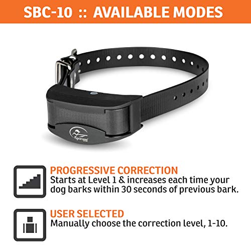Brand NoBark 10 Collar, Dog Bark Collars, Rechargeable, Programmable Bark Collar, Silent Partner Technology, Two Modes of Operation, Waterproof Collar (Black)
