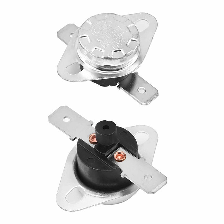 5Pcs KSD301 Thermostat Temperature Control Switch,Adjust Snap Disc Temperature Switch 105°C Normally Closed