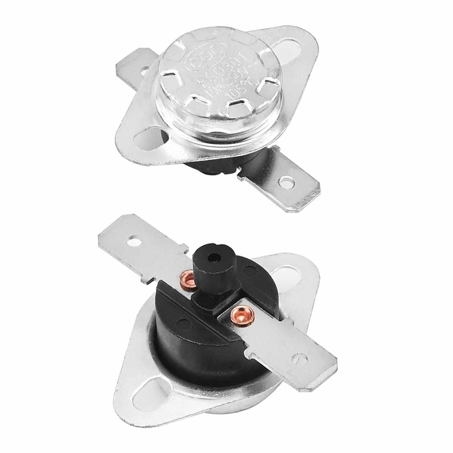 5Pcs KSD301 Thermostat Temperature Control Switch,Adjust Snap Disc Temperature Switch 105°C Normally Closed