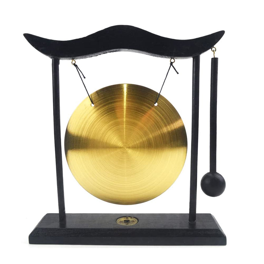 Brass Feng Shui Gong Desktop Zen Art Home Decor Housewarming Blessing Gift