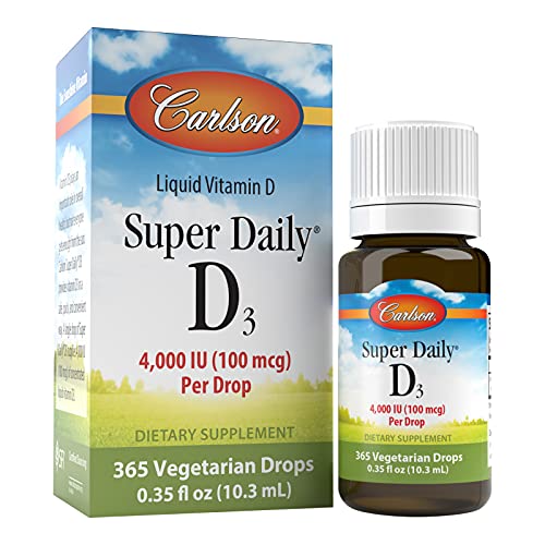 Super Daily D3 4,000 IU (100 mcg), Heart & Immune Health, Teeth & Bone Strength, Unflavored, 365 Drops