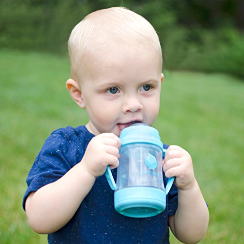 Glass Sip & Straw Cup, Light Aqua, 6 Months+, 4 ounces
