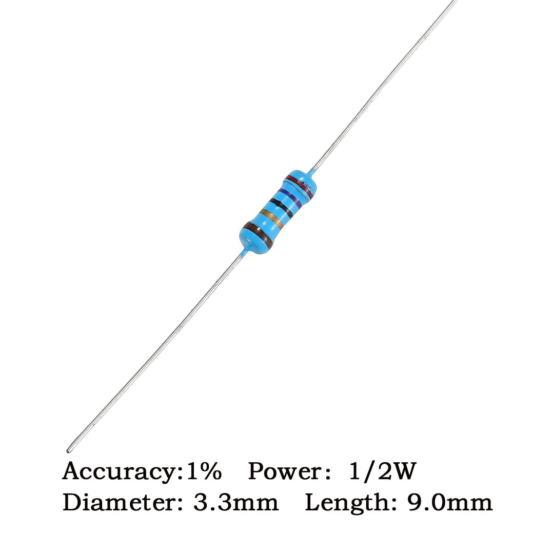 130 Values 1300PCS Resistor Kit 1/2W 1% Metal Film Resistors 1 Ohm-3M Ohm Assortment Kit for DIY Projects and Experiments
