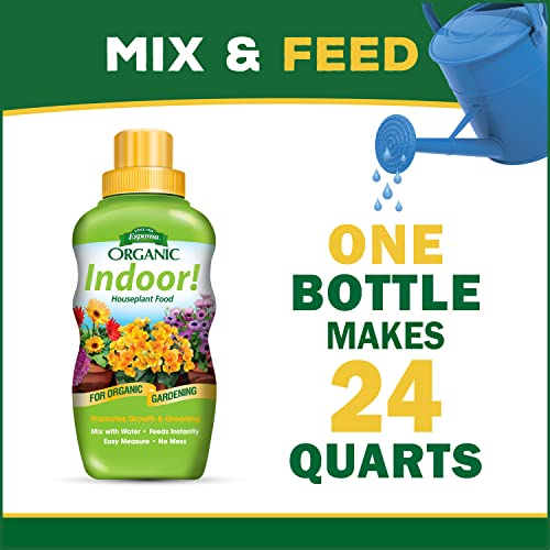 Organic 8 Ounce Concentrated Indoor! Plant Food - Indoor Plant Fertilizer for Large & Small Plants Like Pothos, Fiddle Leaf Fig, Monstera, Snake & Palms