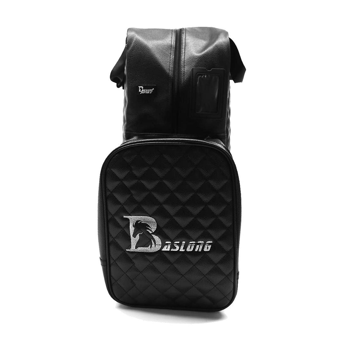 Professional Equestrian Bags Durable PU Leather Horse Riding Boots and Helmet Bag (Black0)