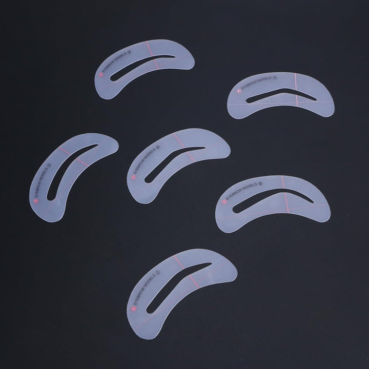Frcolor 6pcs Eyebrows Model Grooming Stencil Kit Shaping Templates DIY Tools