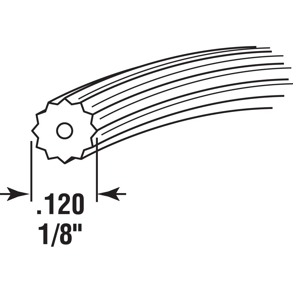P 7516 0.120 In. x 25 foot, Black Spline (1 Roll)