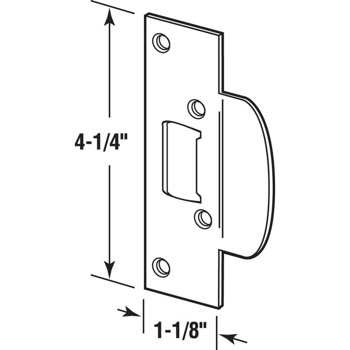 Products U 9424 Security Latch Strike, Antique Brass Plated