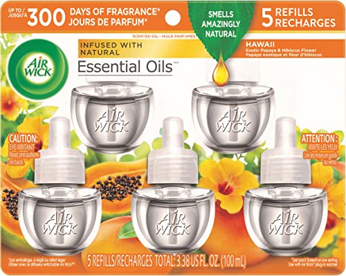 Plug in Scented Oil Refill, Hawaii, 5ct, Air Freshener, Essential Oils