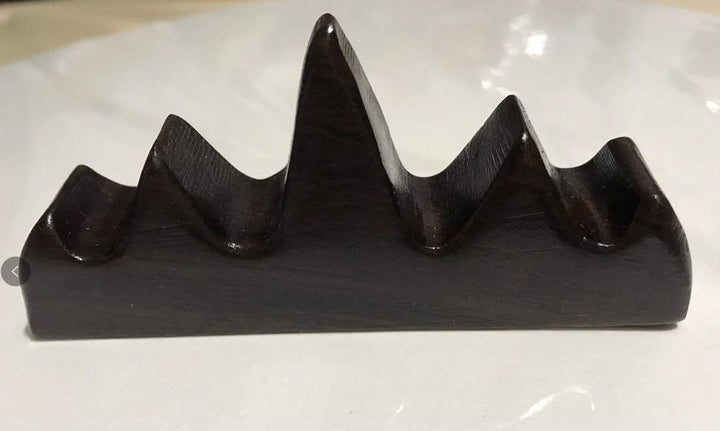 Black Catalpa Calligraphy Brush Holder Chinese Brush Rack 9x2x4.5cm(3.5x0.8x1.77)