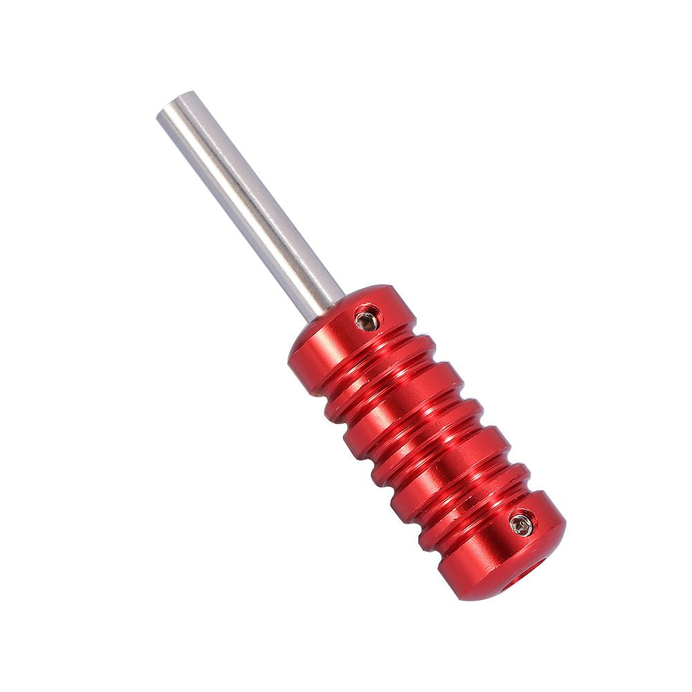 Tattoo Grips, 6 Colors Tattoo Machine Gun Part Handle Tube Tip Grip Body Art Accessory With Back Stem(Red)