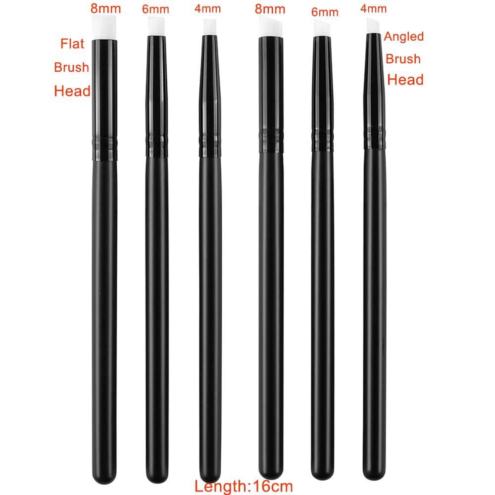 6Pack Detailed Ink Blending Brushes for Card Making Drawing Art Blenders Paint Brush Sets 8/6/4mm Angled&Flat Head Brushes for Scrapbooking Background Card Stencils Die Cuts Card Making Stamping Tool
