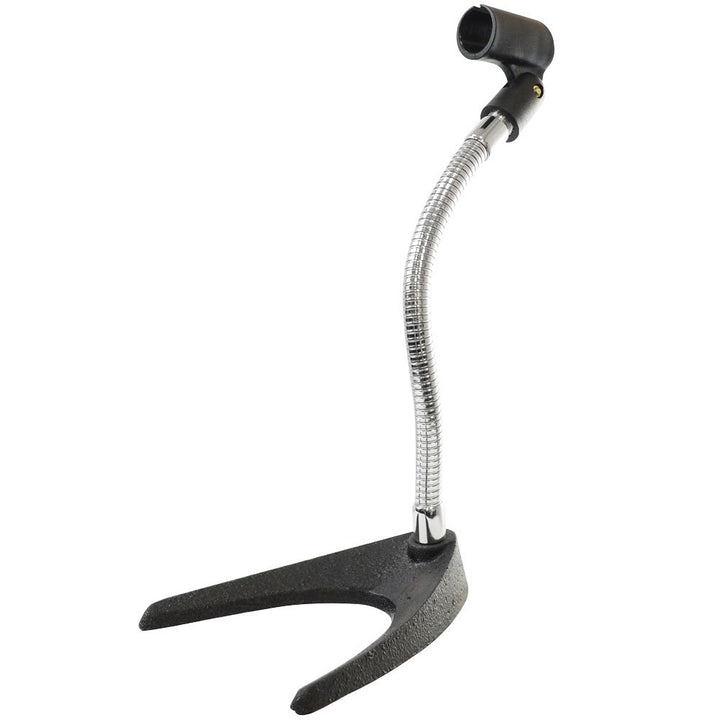Desktop Microphone Stand - Universal Tabletop Mic Holder w/ Flexible 8.2'' Inch Gooseneck Mount and Solid U Shape Base - Perfect for Table Desk or Counter - PMKS8,Black