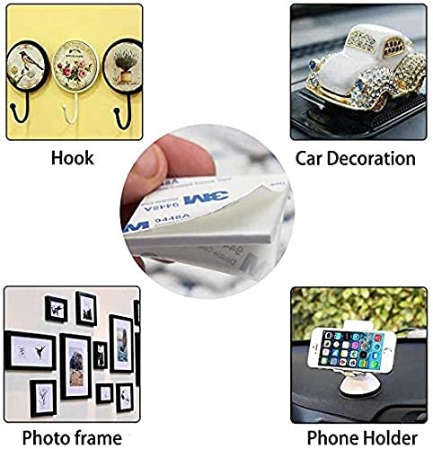 100 Pieces 3m Double Sided Sticky Pads Super-Sticky Adhesive Foam Pads | 26 x 26 x 2mm Mounting Adhesive Pad Tap | Square,White
