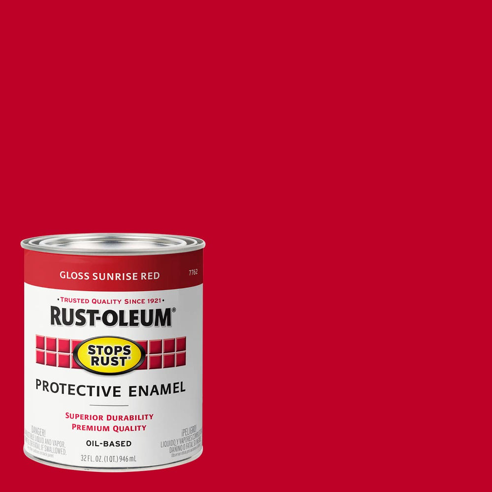 Sunrise Red, 32 Ounce : 7762502 Protective Enamel Paint Stops Rust, 32-Ounce, Sunrise Red