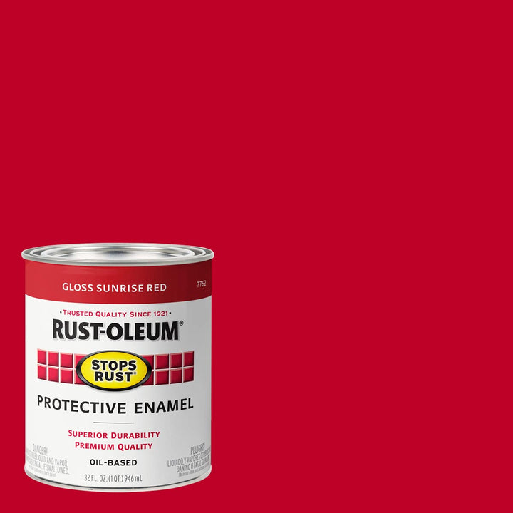 Sunrise Red, 32 Ounce : 7762502 Protective Enamel Paint Stops Rust, 32-Ounce, Sunrise Red