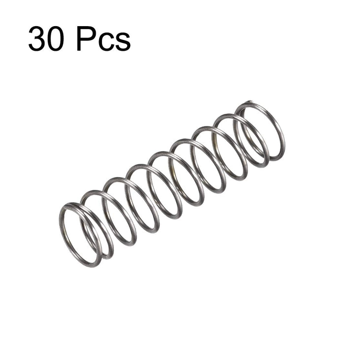 Compression Spring,10mm OD, 0.8mm Wire Size, 17.5mm Compressed Length, 35mm Free Length,30N Load Capacity,Gray,30pcs