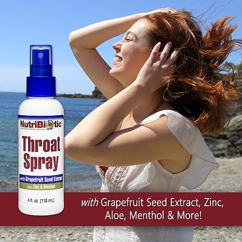 – Throat Spray with GSE, 4 Fl. Oz | Gentle and Soothing Sore Throat Support with Grapefruit Seed Extract, Zinc & Menthol | Alcohol Free & Non-Medicated