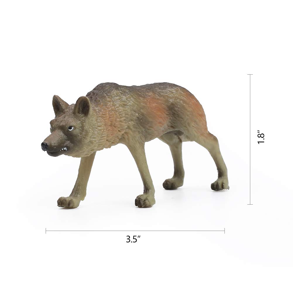 7Pcs Wolf Toy Figurines Set Wolf Animals Figures (Wolf Set A)