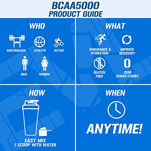 EVL BCAAs Amino Acids Powder - BCAA Powder Post Workout Recovery Drink and Stim Free Pre Workout Energy Drink Powder - 5g Branched Chain Amino Acids Supplement for Men - Cherry Limeade