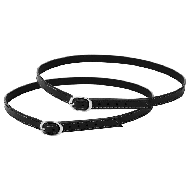 Women's Detachable PU Leather Shoe Straps Shoelaces, Lady High Heels Anti-loose Shoelace Accessories With Buckle (black)