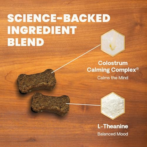 Calm & Confident Chews, Composure Clinically Tested Calming & Anxiety Supplement for Dogs, Reduce Stress & Fear, Ideal for Thunderstorms, Fireworks & Travel, Chicken, 60 Count
