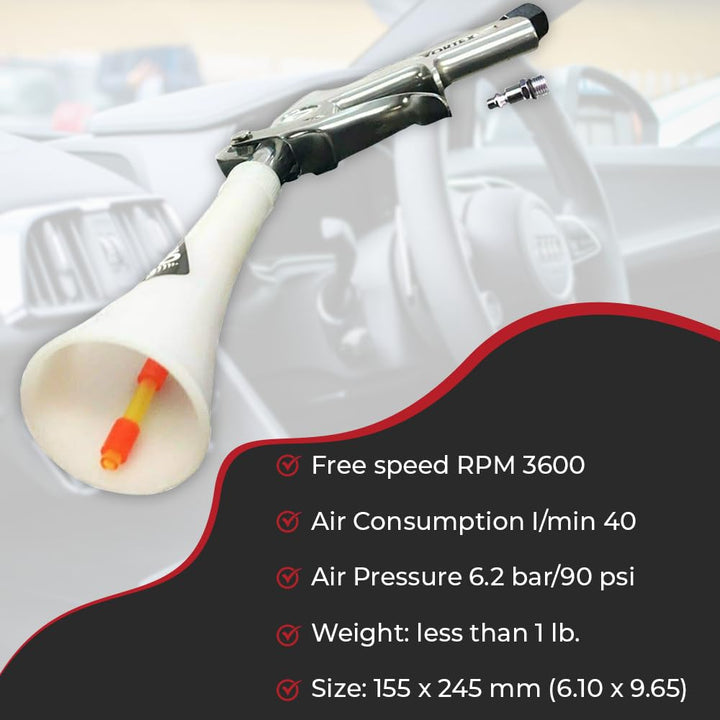 Vortex Cleaning Gun - Quickly Blasts Dirt and Dust from Surface - Works with Air Compressor (Vortex II)