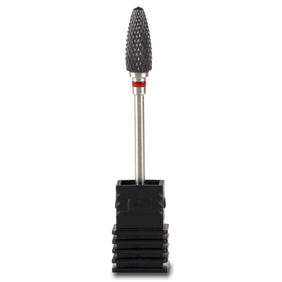 (3U-Red) Ceramic Nail Drill Bits 3/32''(2.35mm) Electric Nail Filing Bit Heads for Manicure Pedicure Cuticle Remove Acrylic Nails Gel Nail Polish …