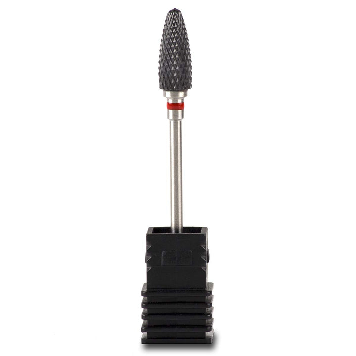 (3U-Red) Ceramic Nail Drill Bits 3/32''(2.35mm) Electric Nail Filing Bit Heads for Manicure Pedicure Cuticle Remove Acrylic Nails Gel Nail Polish …