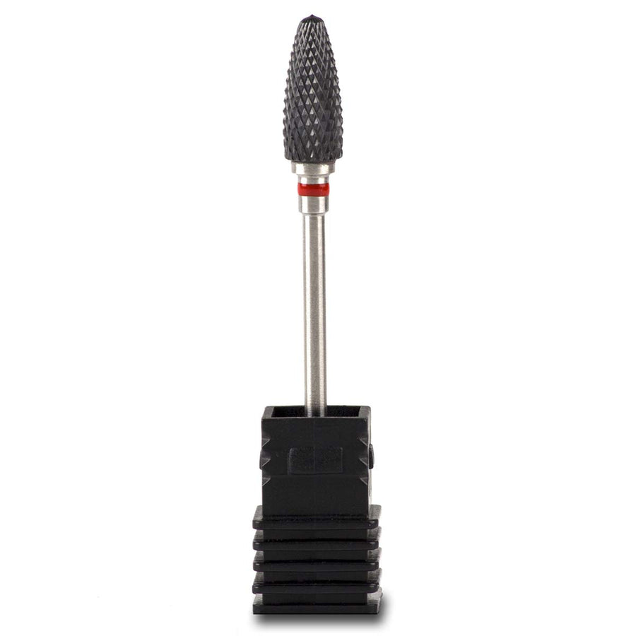 (3U-Red) Ceramic Nail Drill Bits 3/32''(2.35mm) Electric Nail Filing Bit Heads for Manicure Pedicure Cuticle Remove Acrylic Nails Gel Nail Polish …