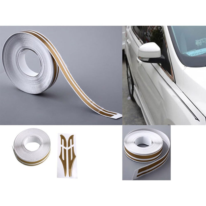 32 FT Car Body Side Stripes Auto Pinstripe Tape Decal Waistline Sticker for Suv Truck Camper Trailer