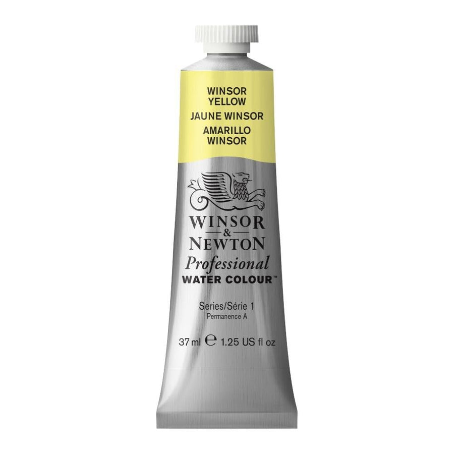 Professional Water Colour Paint, 1.25-oz Tube, Winsor Yellow