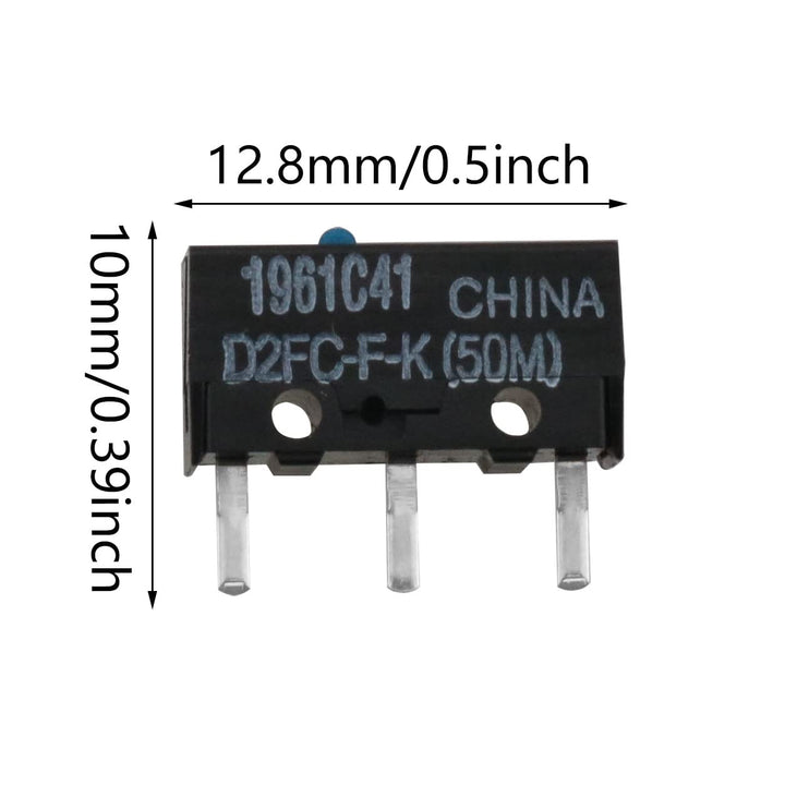 D2FC-F-K Mouse Micro Switch 2PCS D2FC-F-K (50m) Blue Dot Mouse Micro Switches