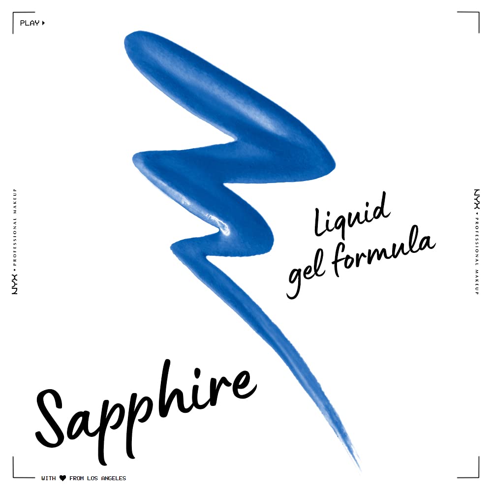PROFESSIONAL MAKEUP Epic Wear Liquid Liner, Long-Lasting Waterproof Matte Eyeliner - Sapphire