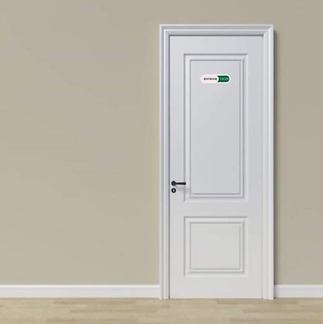 Vacant Occupied Sign(2 pack) for Home Office Hotles Hospital Restroom,Slider Door Sign (Tells Whether Room Vacant or Occupied), 6.7'' x 2''