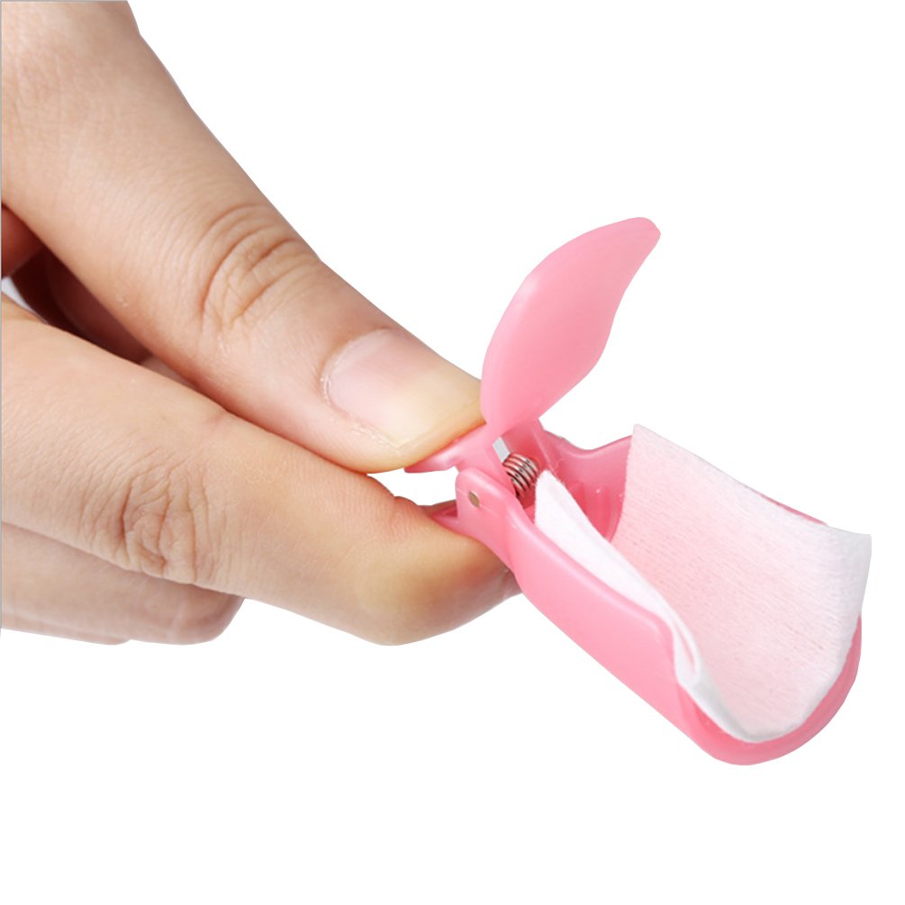 10 Pieces Plastic Acrylic Nail Art Soak Off Cap Clip UV Gel Polish Remover Wrap Tool
