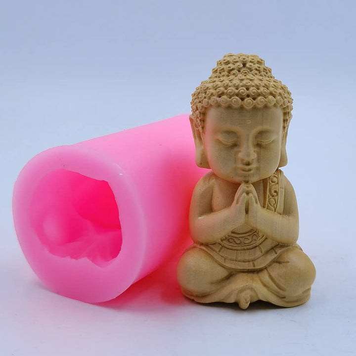 Upgraded Version New Buddha Candle Mold Scented Wax Mould Handmade Silicone Molds for Resin Gypsum Crafts Decorations Making