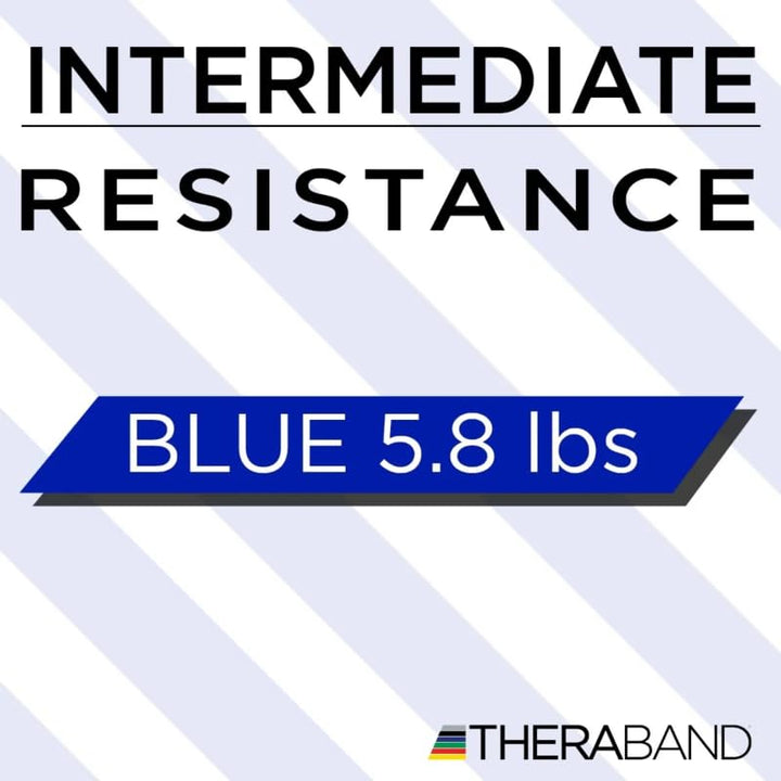 THERABAND Resistance Band Loop, Professional Latex Mini Band for Lower Pilates, Crossfit, Yoga, Stretching, Physical Therapy, Strength Training no Weights, 8 Inch, Blue, Extra Heavy, Advanced Level 1
