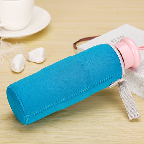 Sunkey 7 Pack Neoprene Water Bottle Sleeve 12oz - 19.4 oz Insulated Collapsible Drink Bottle Covers Carrier, Multi-color