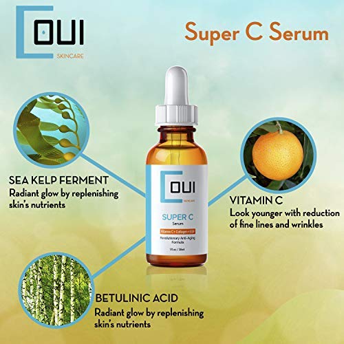 SUPER VITAMIN C Serum Anti Aging Anti Wrinkle - Facial Vit C, Hyaluronic Acid, Collagen, EGF For Face, Neck