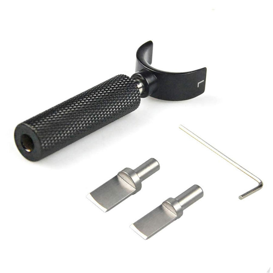 Professional Leather tool, Leather Swivel knife with 2 sizes blade, This size “L” (handle diameter : 13 mm),Adjustable handle height. (L)