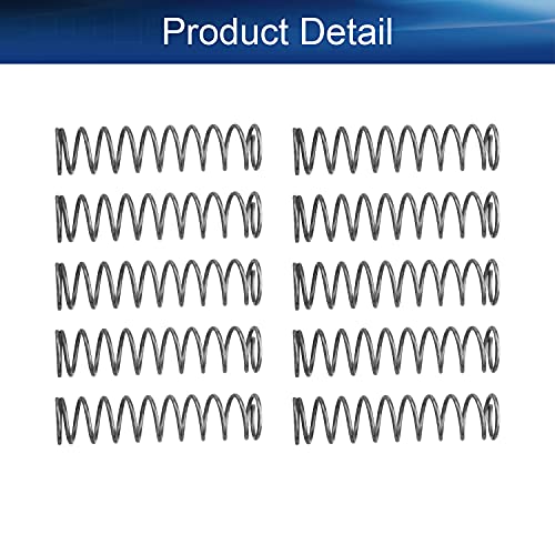Compressed Spring,Spring Steel Small Coiled Extension Spring for Ball Pen Wire Dia 1.2mm OD 12mm Length 50mm 10Pcs