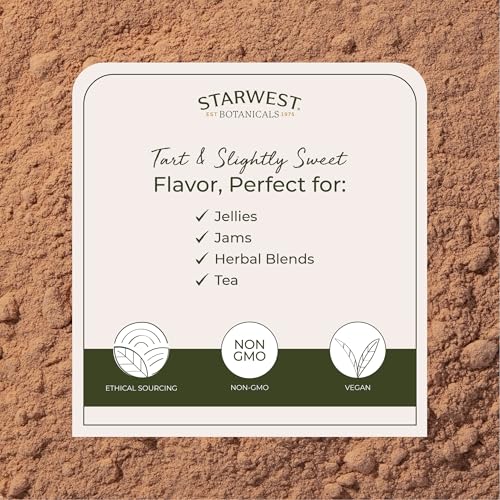 STARWEST BOTANICALS Organic Hawthorn Berry Powder, 16 oz, 1 lb