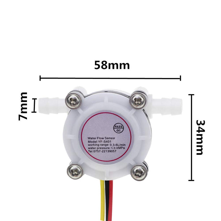 Water Flow Sensor 0.3-6L/min Switch Meter Flowmeter Counter Sensor Water Control 1/4 1.75MPa DIY Kit