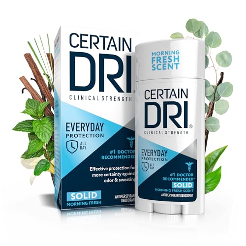 Everyday Strength Clinical Solid Antiperspirant, Hyperhidrosis Treatment for Men & Women, Long-Lasting 72hr Protection, Effective Sweat Control, Travel Friendly, Fresh Scent, 2.6oz