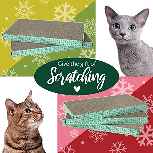 XL Wide Corrugate Cat Scratchers 3 Pieces, Cat Scratching, Cat Scratch Pad, Door Clips, Furniture Protectors from Cat Scratching