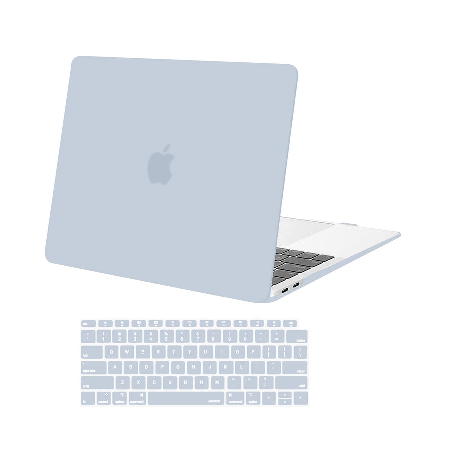 Compatible with MacBook Air 13 inch Case 2022 2021 2020 2019 2018 Release A2337 M1 A2179 A1932 Touch ID, Plastic Hard Shell Case & Keyboard Cover for MacBook Air 13.3 inch Case, Baby Blue