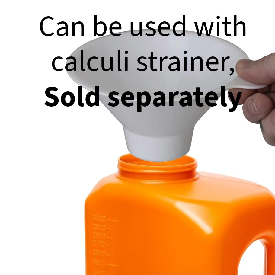 24-Hour Urine Collection Bottles with Easy-Grip Handle - Large Graduated Container for Overnight Collection with Wide Opening and Screw On Cover (1)