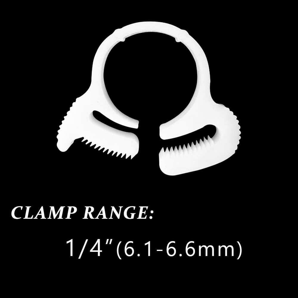 1/4 Heavy Duty Double Snap Grip Nylon Hose Clamps Several Ratcheting Adjustable Clamp, 2 Packs