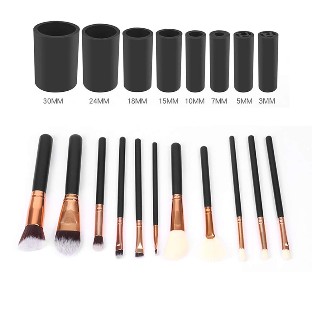 Nail Lacquer Shaker Makeup Brush Cleaner Dryer Portable Evenly Electric Liquid Mixer Nail Gel Polish Shaking Machine Handsfree Tool for Eyelash Extension Glue Nail Polish Ink Pigment - Black